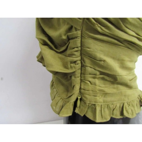 NWT Magali Pascal Fenix Halter criss cross strappy tie crop top tank Moss green - Picture 11 of 13